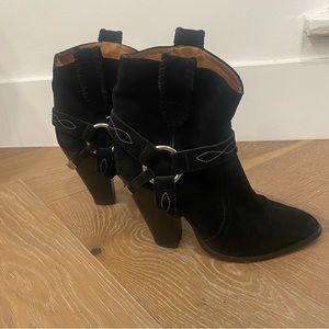 Isabel Marant Rawson Black Suede Ankle Boot